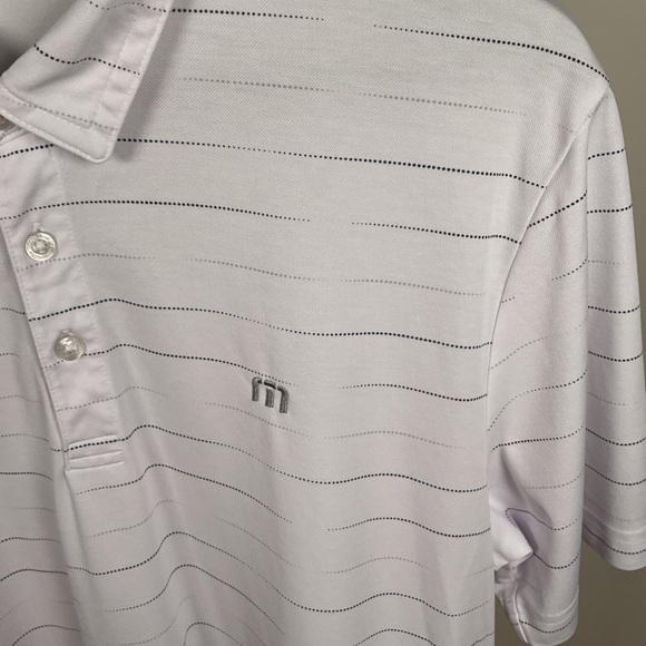 TravisMathew Pima Blend Striped Performance Polo Shirt - Men’s Large - Picture 10 of 14